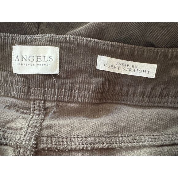 Angels Forever Young Women's Everflex Curvy Straight Mid Rise Corduroy Size 14 - Picture 2 of 4